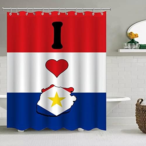 Saba Macaw Parrot Floral Shower Curtain Waterproof Bathroom Accessory
