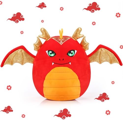 Leyndo 14 Red Dragon Plush Pillow