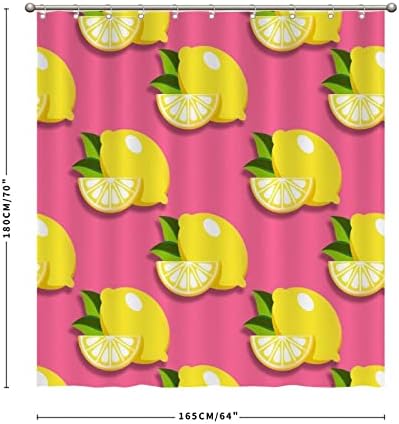 Charming Abstract shower curtain Modern Lemon Fruit Design