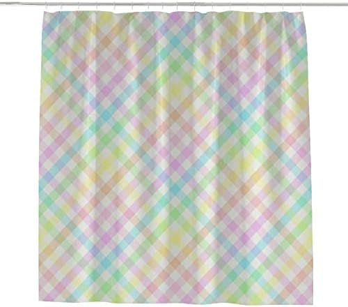 Durable Colorful Plaid Shower Curtains