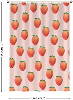 UTF4C Fruit Pattern Shower Curtain Liner