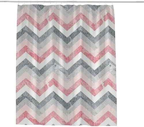 Hapuxt Zigzag Waterproof Bath Curtains