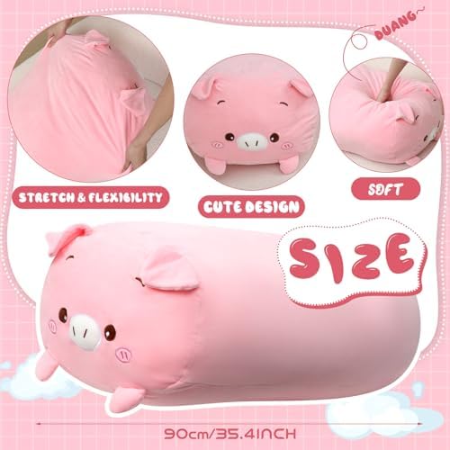 Cuddle with Woanger 354-inch Pink Plush Pillow