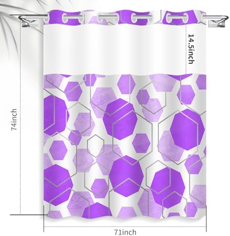 Striking Geometric Print - Mowxune - Double-Layer Luxury Bath Curtain
