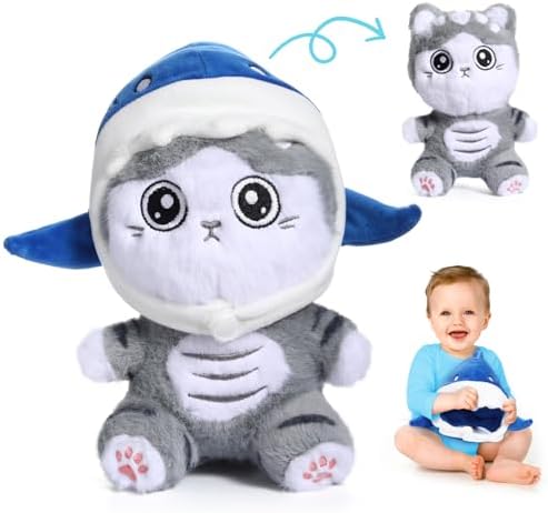 Emoin 8 Inch Shark Cat Plush Toy Kawaii