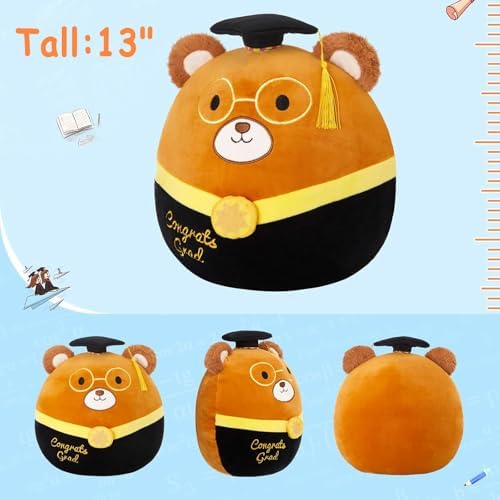 HappySpot 13 Graduation Bear Plush Pillow with Grad Cap