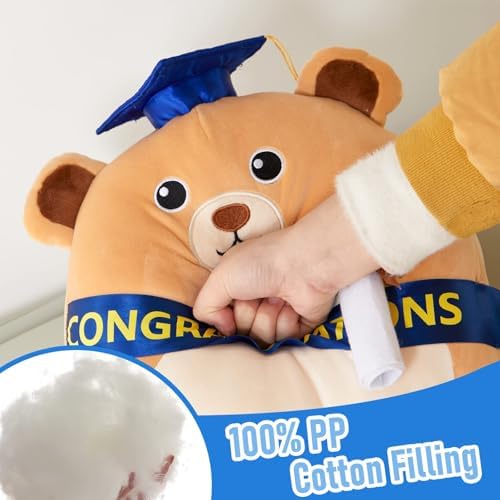 Cuddle up with a Graduation Bear Pillow for Boys and Girls
