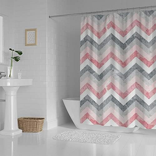 Hapuxt Zigzag Waterproof Bath Curtains
