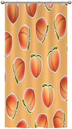 Cute Washable Peach Shower Curtain