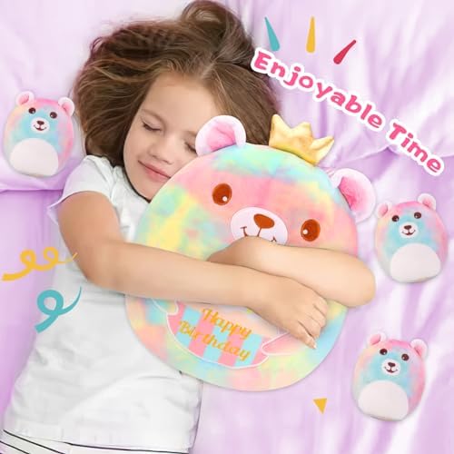 Safeolianha Birthday Bear Plush Pillow