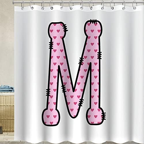 VEHFA Cute Pink Love Heart M Shower Curtain