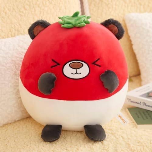 WEWILL 12 Inch Cute Tomato Bear Plush Pillow Toy