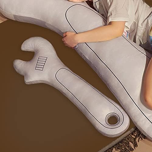 Simulation Wrench Shape Plush Pillow Comfortable Back Support Funny Stuffed Toy