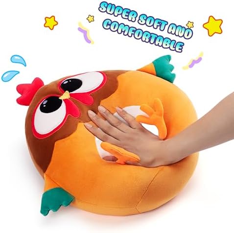 Big Adorable Orange Chicken Pillow Plush