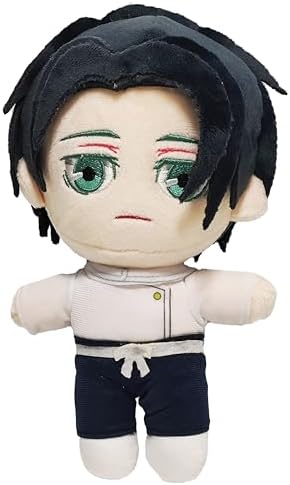 JCvCX Black Hair Boy Stuffed Plush Doll with White Shirt