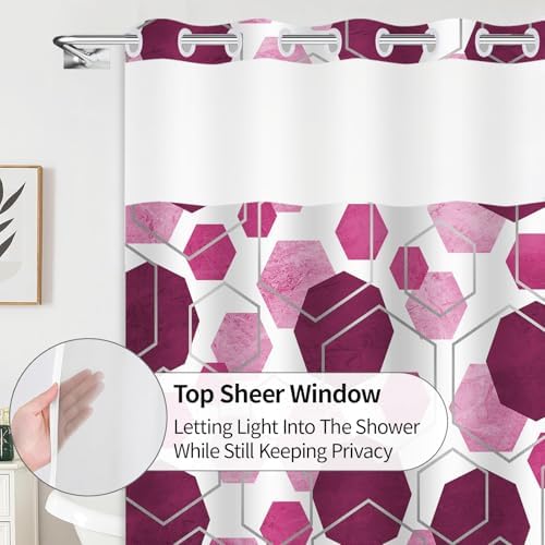 Luxury Purple Geometric Shower Curtain