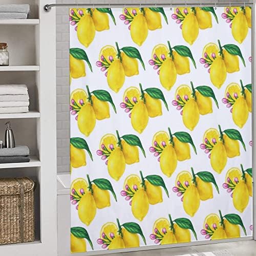 Fruit Lemon Washable Shower Curtain Liner