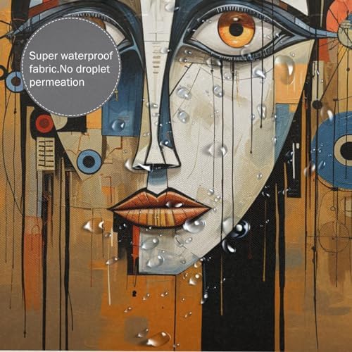 Female Face Shower curtain Set