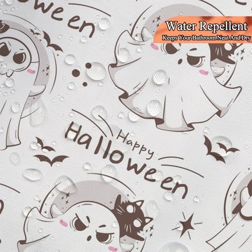 Sillsloso Halloween Ghost Shower Curtain 72x84 Inch