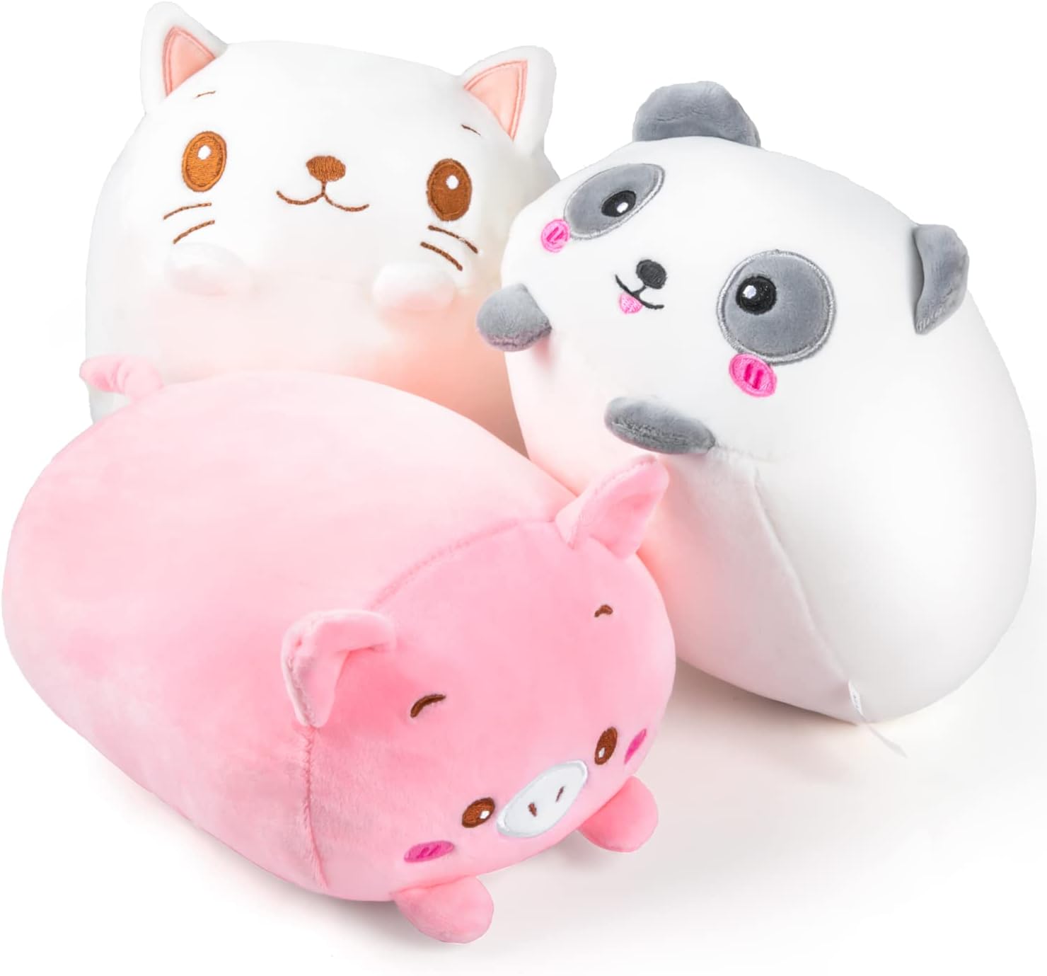 Labeol Plush Toys Set - Cute Plush Pillow for Cats Pigs and Pandas