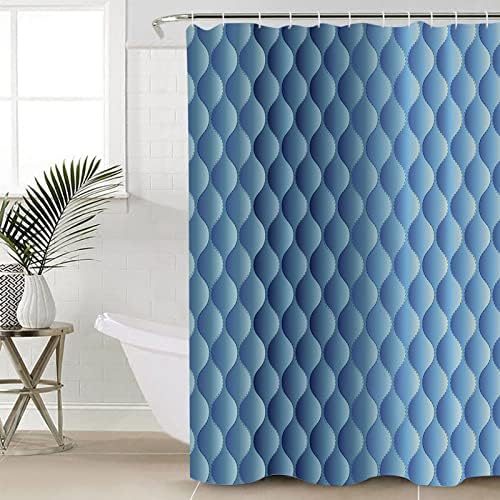 ZOE GARDEN Gradient Blue Bathroom Set 72x72-inch Showers More