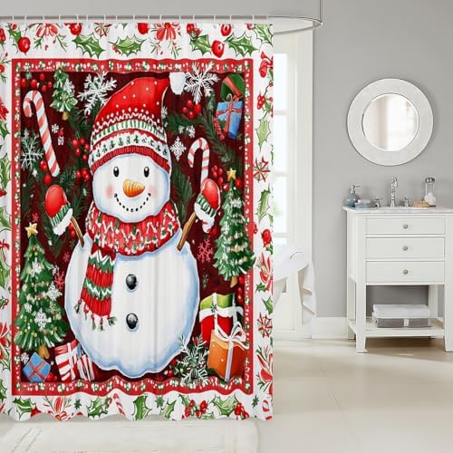 Castle Fairy Merry Christmas Shower Curtain Set