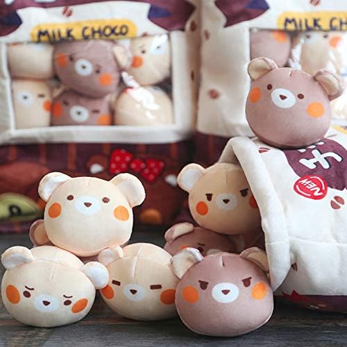 Nenas Chocolate Bear Plush Bag for Girls Room Decor
