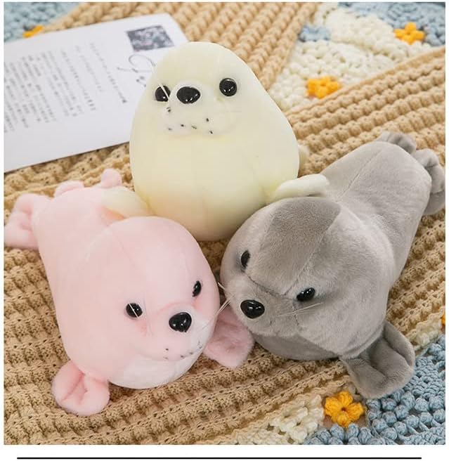Seal Plush Toys Sea Dog Sea Lion Dolls 40cm White