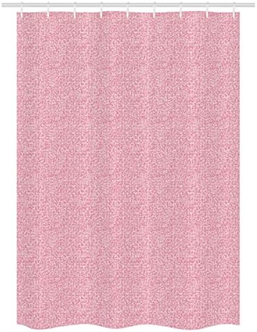 Beautiful Pink White Gingham Shower Curtain Set