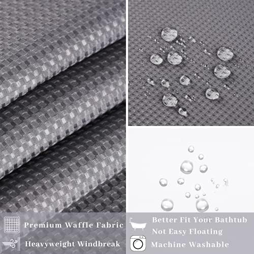 Ecoehoe Folding 36 x 72 Shower Curtain Set with Magnet Liner