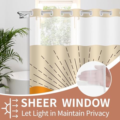 Sleek Yellow Boho Shower Curtain Perfect for Any Decor