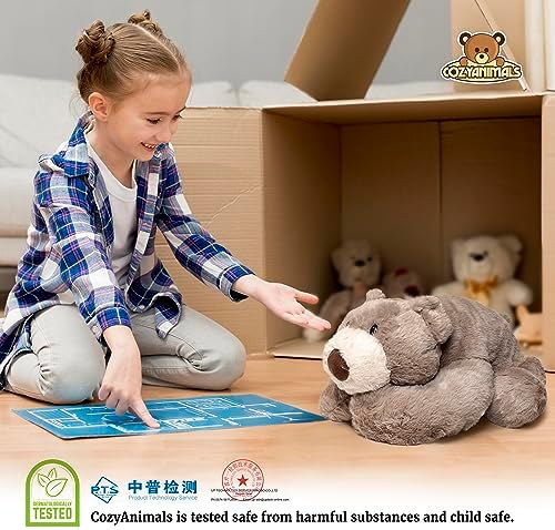 COZY Animal Bear - Microwaveable Plush Stuffed Toy for Adults Teens Kids