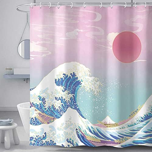 Adorable Japanese Anime Sunset WashableShow Curtain Set