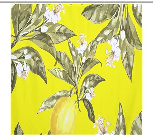 Fruit Lemon Polymer Yellow Bath Liner Set