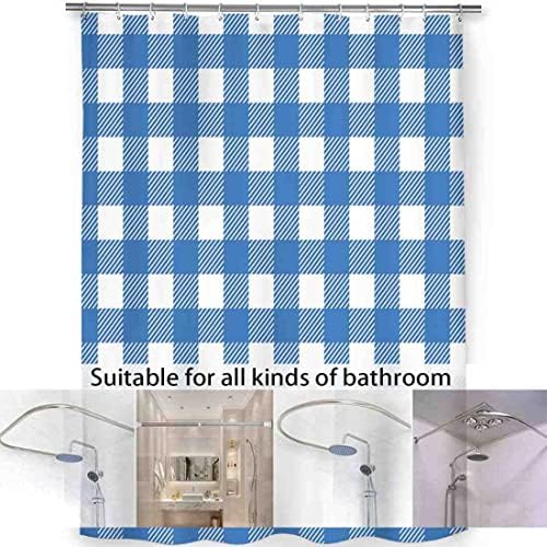 12-Hook Waterproof Bath Curtain