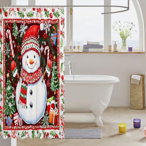 Castle Fairy Merry Christmas Shower Curtain Set