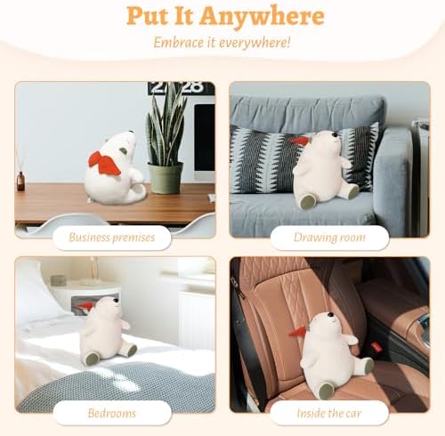 Roqei Polar Bear Plush Pillow
