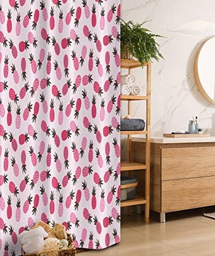 Ambesonne Exotic Pineapple Shower Curtain Doodled Style