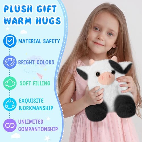 Cute Cow Plush Pillow - Black 1