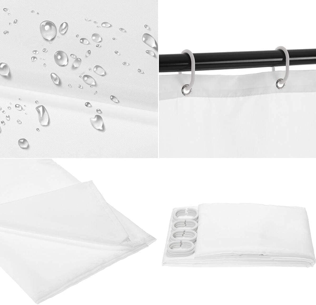 Gaming Shower Curtain Set for Boys 72x72 Black Waterproof