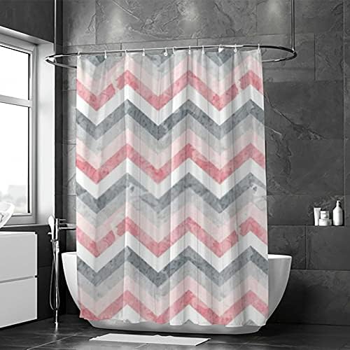 Hapuxt Zigzag Waterproof Bath Curtains