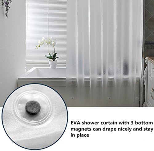 AooHome Frosted Eva Shower Curtain