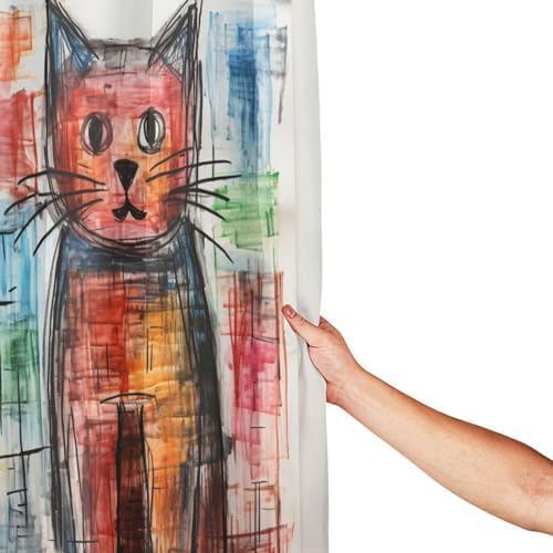 12 Piece Creative Crayon-Inspired Bathroom Shower Curtain Set for Home