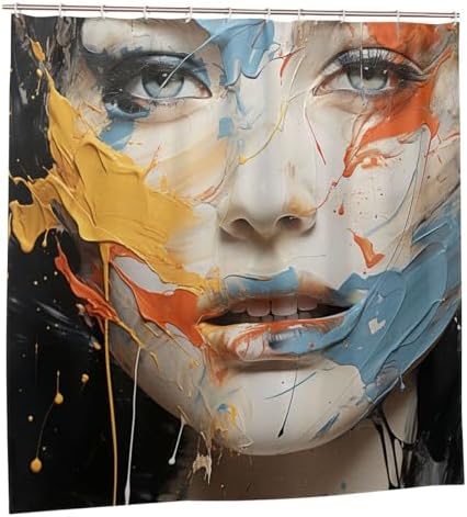 DAOWANGZUO Female Face Shower Curtain Set