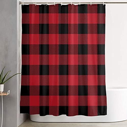 Buffalo Plaid Waterproof Shower Curtain