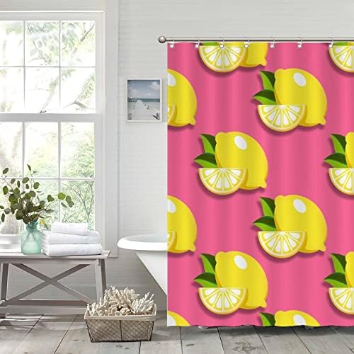 Charming Abstract shower curtain Modern Lemon Fruit Design