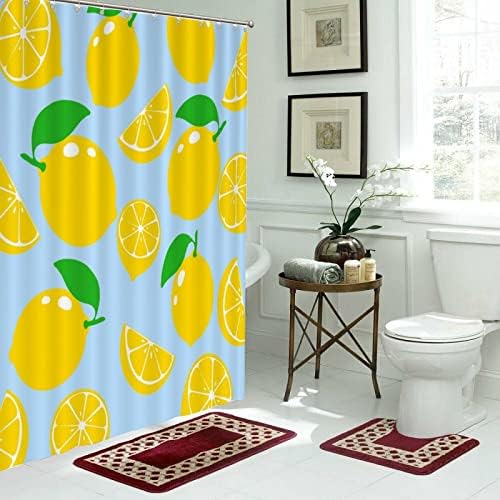 Lemon Fruit Bath Curves 71x91 Washable Washablelemicsrhs