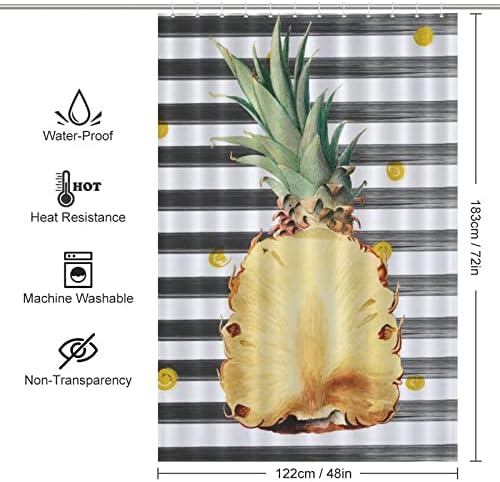 Summer Fun Pineapple Bath Curtains