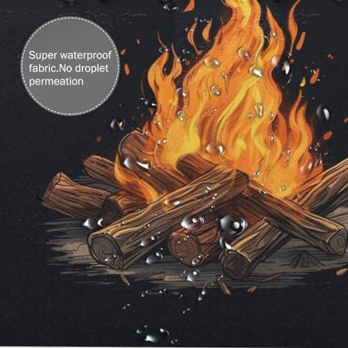 Bonfire Shower Curtain Set with 12 Hooks 72x72in