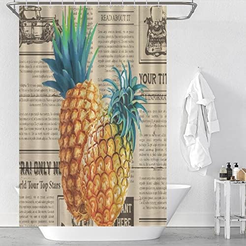 Pineapple Yellow Shower Curtain 48x72-Inch